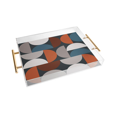 The Old Art Studio Mid Century Modern Geometric 24 Acrylic Tray