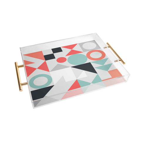 The Old Art Studio Modern Geometric 28 Acrylic Tray