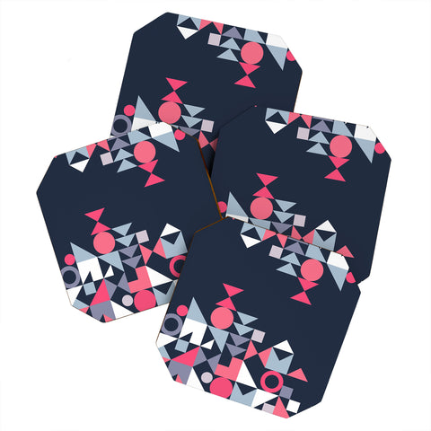 The Old Art Studio Modern Geometric 32 Coaster Set