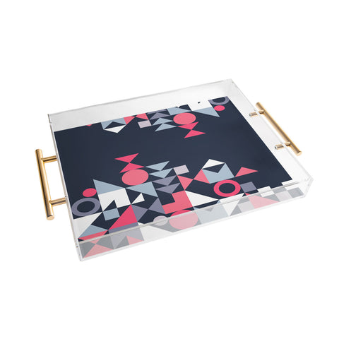 The Old Art Studio Modern Geometric 32 Acrylic Tray