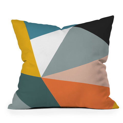 The Old Art Studio Modern Geometric 33 Outdoor Throw Pillow