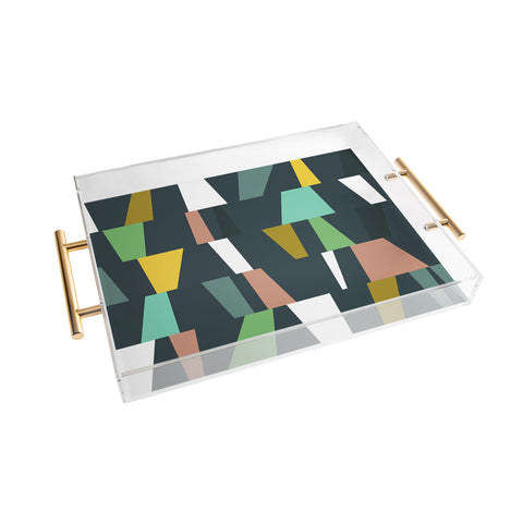 The Old Art Studio Modern Geometric 37 Acrylic Tray