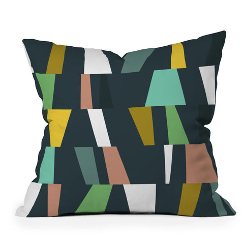 The Old Art Studio Modern Geometric 37 Outdoor Throw Pillow