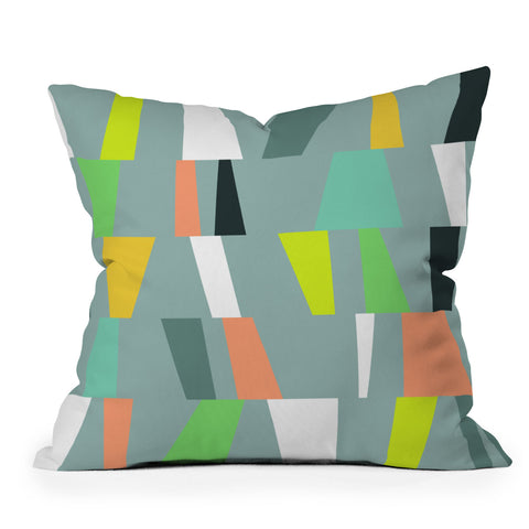 The Old Art Studio Modern Geometric 41 Outdoor Throw Pillow