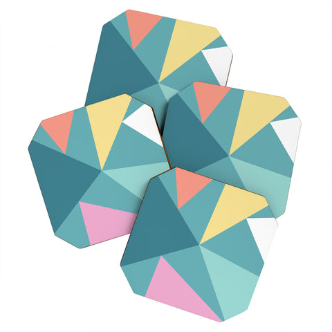 The Old Art Studio Modern Geometric 48 Coaster Set