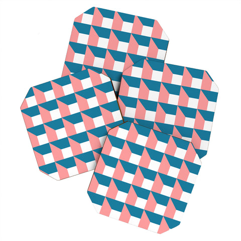 The Old Art Studio Modern Geometric 50 Coaster Set
