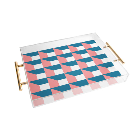 The Old Art Studio Modern Geometric 50 Acrylic Tray