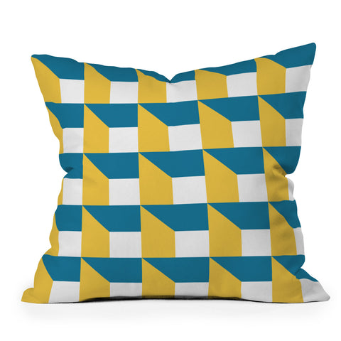 The Old Art Studio Modern Geometric 51 Outdoor Throw Pillow