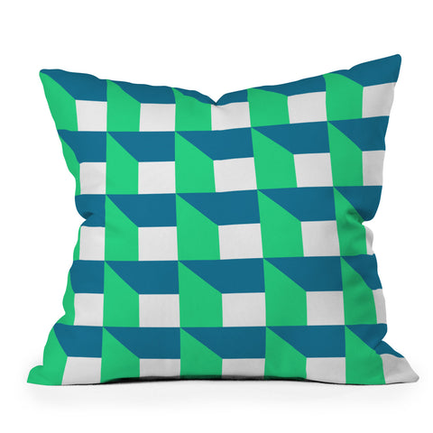 The Old Art Studio Modern Geometric 52 Outdoor Throw Pillow