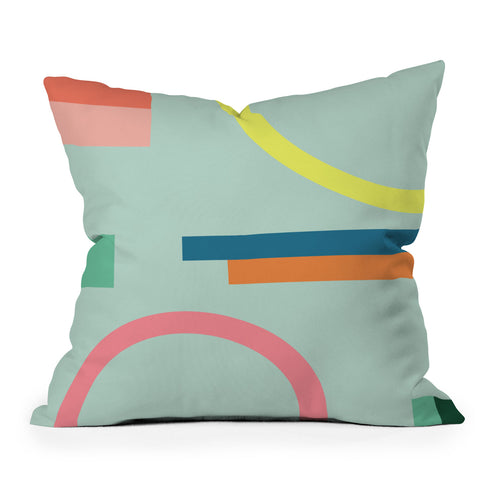 The Old Art Studio Modern Geometric 71 Outdoor Throw Pillow