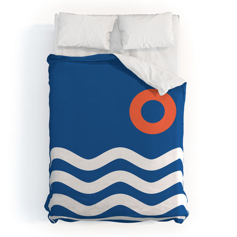 The Old Art Studio Nautical 03 Seascape Duvet Cover