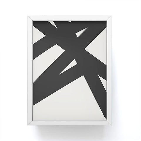 The Old Art Studio Neutral Abstract 1B Framed Mini Art Print