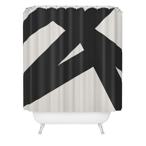 The Old Art Studio Neutral Abstract 1B Shower Curtain