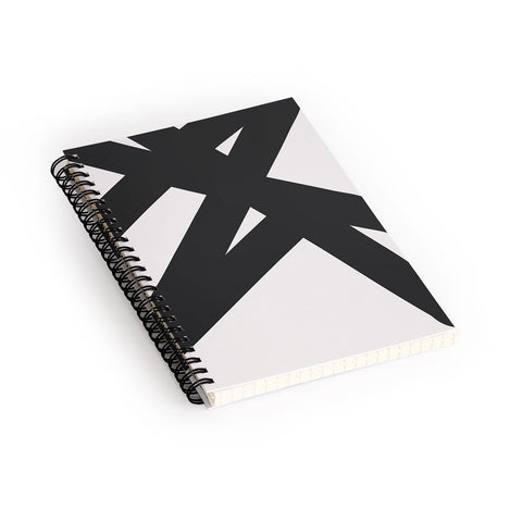 The Old Art Studio Neutral Abstract 1B Spiral Notebook