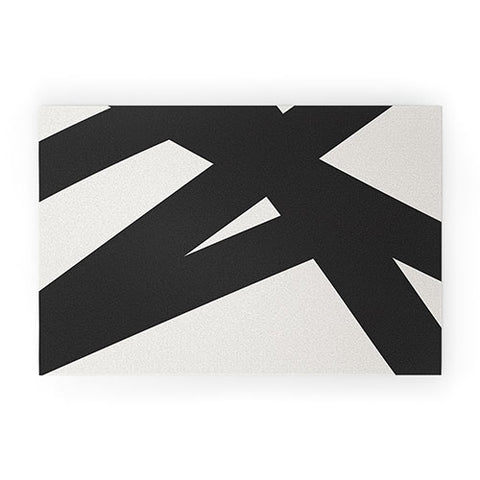 The Old Art Studio Neutral Abstract 1B Welcome Mat