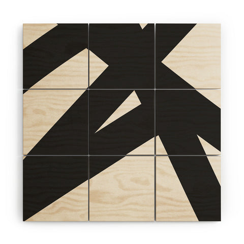 The Old Art Studio Neutral Abstract 1B Wood Wall Mural