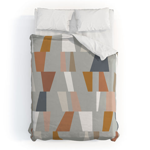 The Old Art Studio Neutral Geometric 01 Duvet Cover