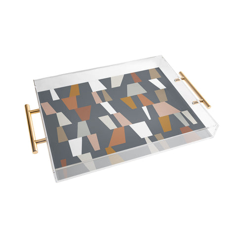 The Old Art Studio Neutral Geometric 02 Acrylic Tray