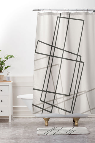 The Old Art Studio Tekton 04 Shower Curtain And Mat