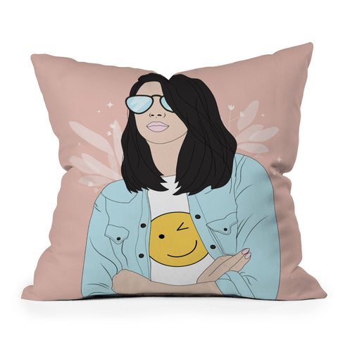 The Optimist Be a Voice Dont Be An Echo Outdoor Throw Pillow