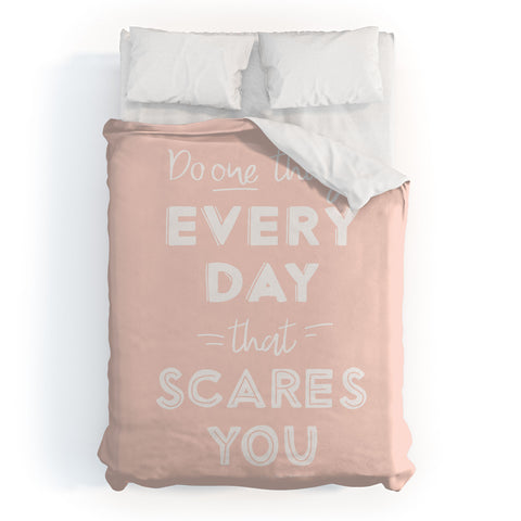 The Optimist Do One Thing Every Day Quote Duvet Cover