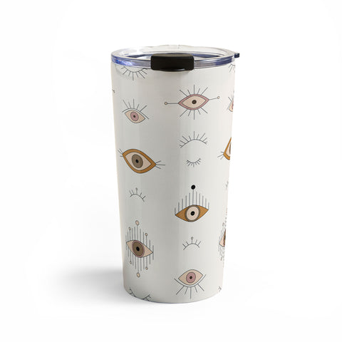 The Optimist Evil Eye Magic Pattern Travel Mug