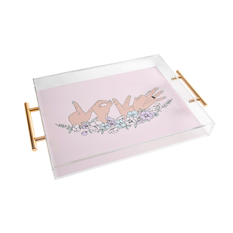 The Optimist Love is LOVE Acrylic Tray