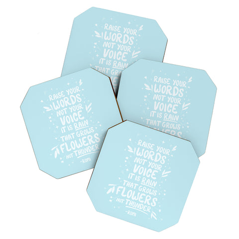 The Optimist Raise Your Words Coaster Set