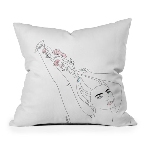 The Optimist Taking Care of Myself Outdoor Throw Pillow