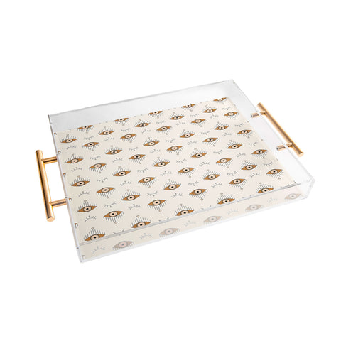 The Optimist Tfu Tfu Tfu Evil Eye Pattern Acrylic Tray