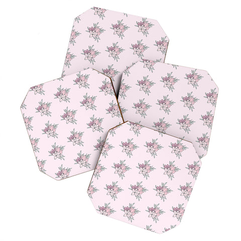 The Optimist Vintage Flowers Pattern Coaster Set