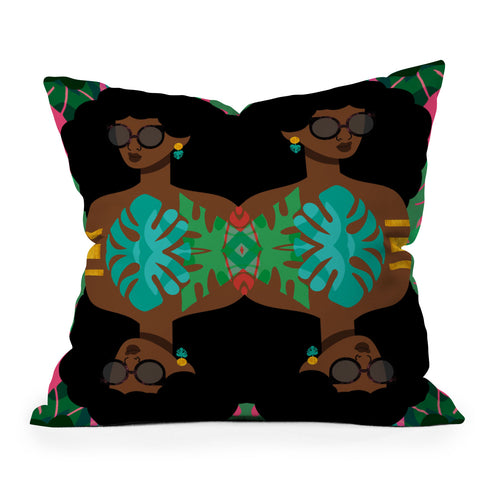The Pairabirds Eva I Outdoor Throw Pillow