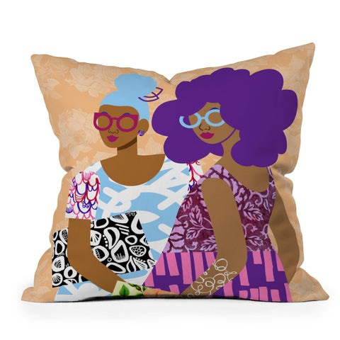 The Pairabirds The Terrific Two Outdoor Throw Pillow