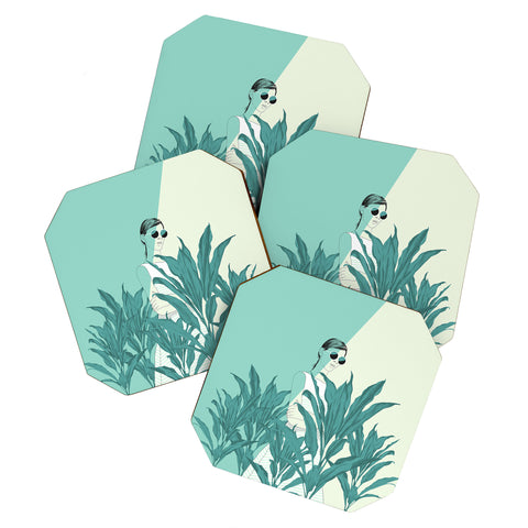 The Red Wolf The Blue Nature Coaster Set