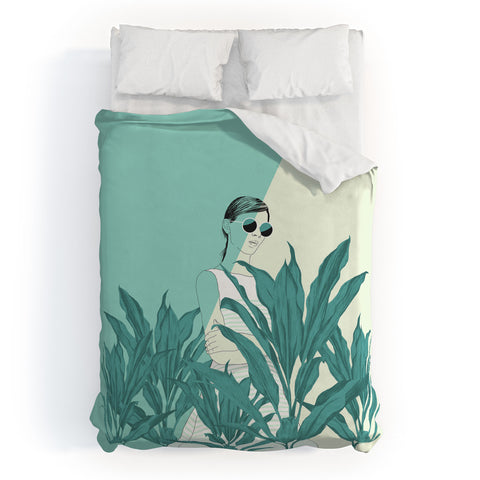 The Red Wolf The Blue Nature Duvet Cover