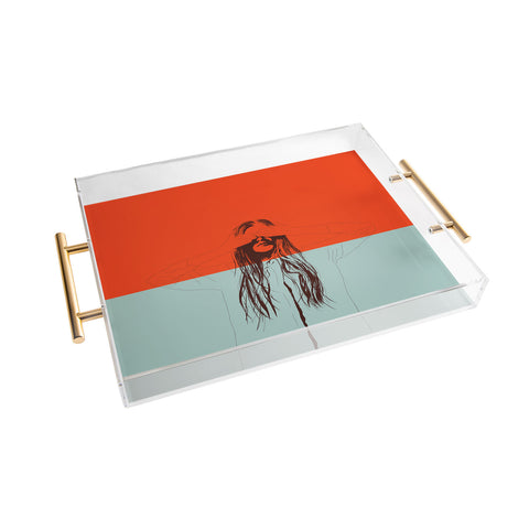 The Red Wolf Woman Color 2 Acrylic Tray