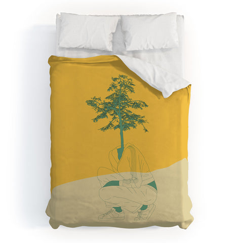 The Red Wolf Woman Nature 2 Duvet Cover