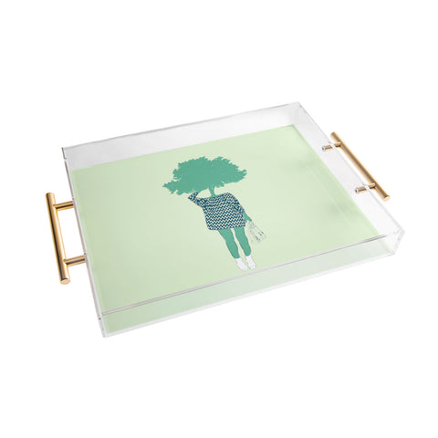 The Red Wolf Woman Nature 6 Acrylic Tray