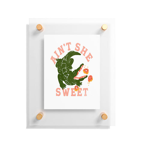 The Whiskey Ginger Aint She Sweet Cute Alligator Floating Acrylic Print