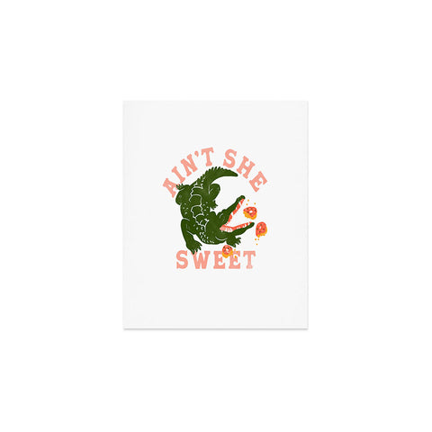The Whiskey Ginger Aint She Sweet Cute Alligator Art Print