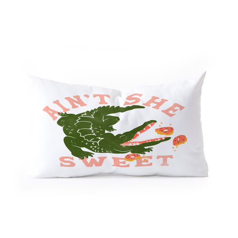 The Whiskey Ginger Aint She Sweet Cute Alligator Oblong Throw Pillow
