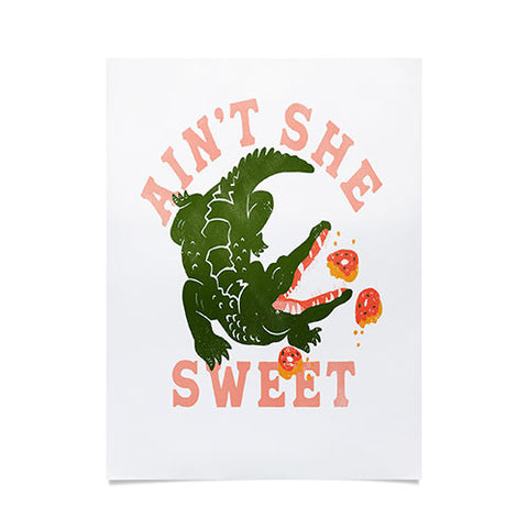 The Whiskey Ginger Aint She Sweet Cute Alligator Poster