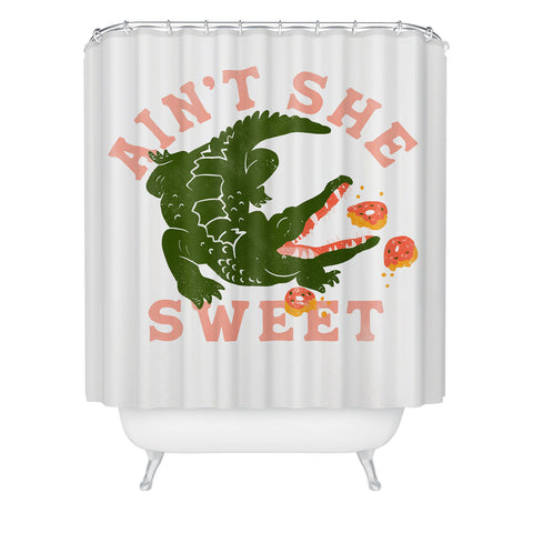 The Whiskey Ginger Aint She Sweet Cute Alligator Shower Curtain