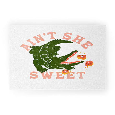 The Whiskey Ginger Aint She Sweet Cute Alligator Welcome Mat