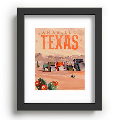 The Whiskey Ginger Amarillo Texas Vintage Travel Recessed Framing Rectangle