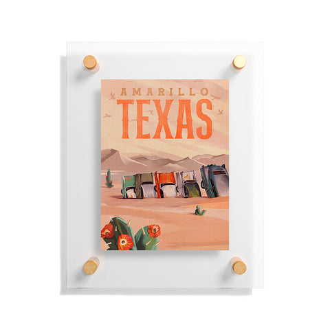 The Whiskey Ginger Amarillo Texas Vintage Travel Floating Acrylic Print