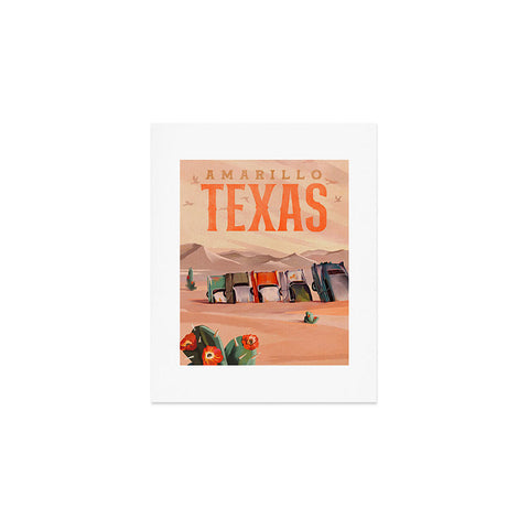 The Whiskey Ginger Amarillo Texas Vintage Travel Art Print