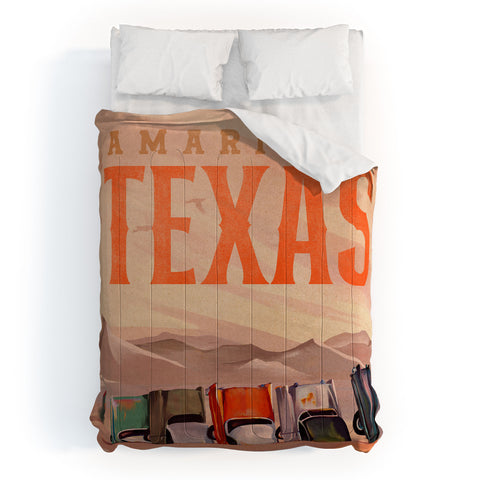 The Whiskey Ginger Amarillo Texas Vintage Travel Comforter