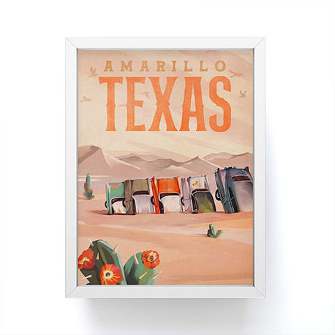 The Whiskey Ginger Amarillo Texas Vintage Travel Framed Mini Art Print