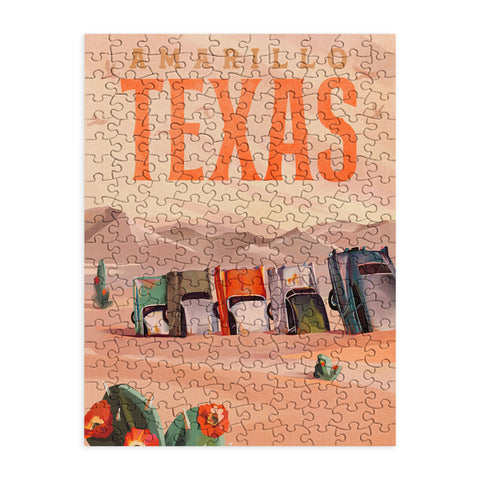 The Whiskey Ginger Amarillo Texas Vintage Travel Puzzle